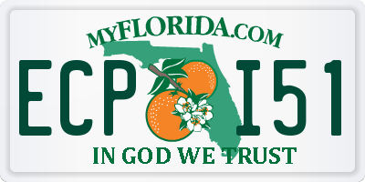 FL license plate ECPI51