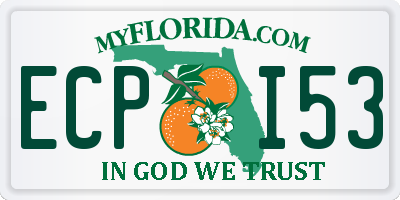 FL license plate ECPI53