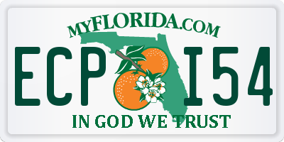 FL license plate ECPI54