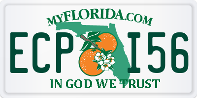 FL license plate ECPI56