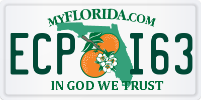 FL license plate ECPI63