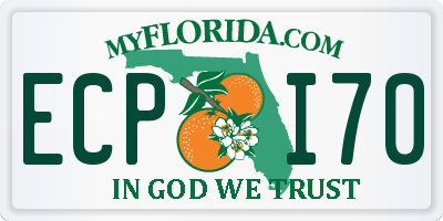 FL license plate ECPI70