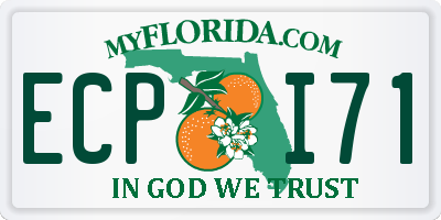 FL license plate ECPI71