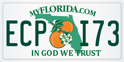 FL license plate ECPI73