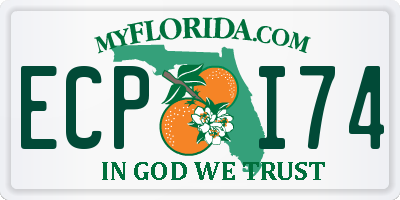 FL license plate ECPI74