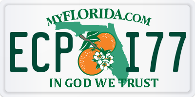 FL license plate ECPI77