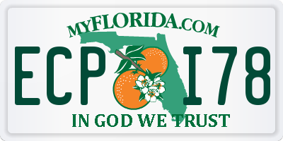 FL license plate ECPI78
