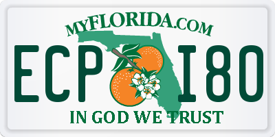 FL license plate ECPI80