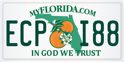 FL license plate ECPI88