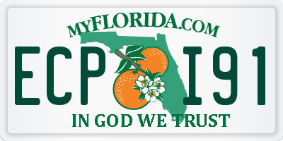 FL license plate ECPI91
