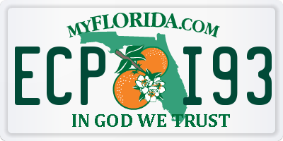 FL license plate ECPI93