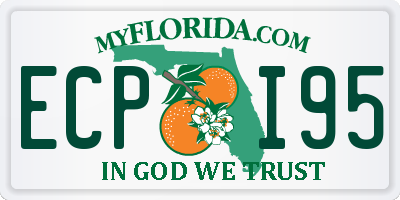 FL license plate ECPI95