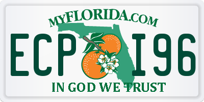 FL license plate ECPI96