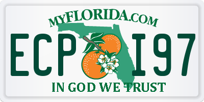 FL license plate ECPI97