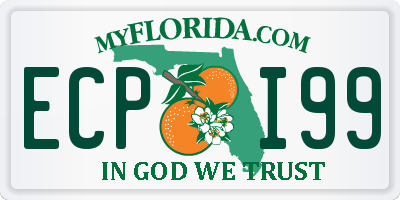 FL license plate ECPI99
