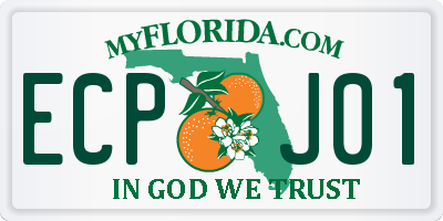 FL license plate ECPJ01