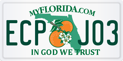 FL license plate ECPJ03