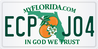 FL license plate ECPJ04