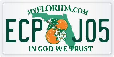 FL license plate ECPJ05