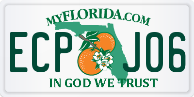 FL license plate ECPJ06