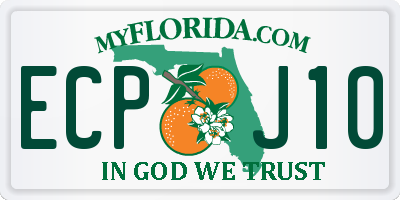 FL license plate ECPJ10