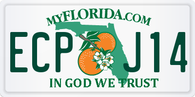 FL license plate ECPJ14