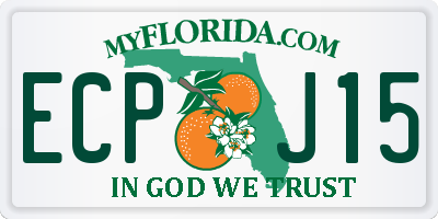 FL license plate ECPJ15