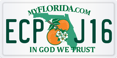 FL license plate ECPJ16