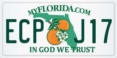 FL license plate ECPJ17