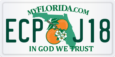 FL license plate ECPJ18