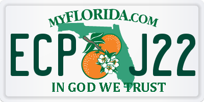 FL license plate ECPJ22