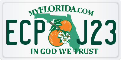 FL license plate ECPJ23