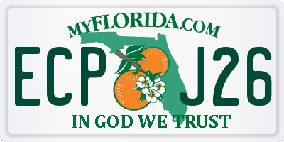FL license plate ECPJ26
