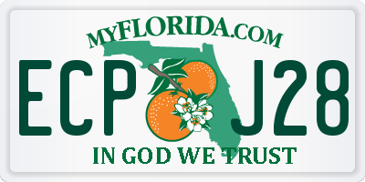 FL license plate ECPJ28