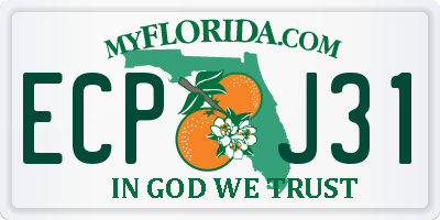 FL license plate ECPJ31