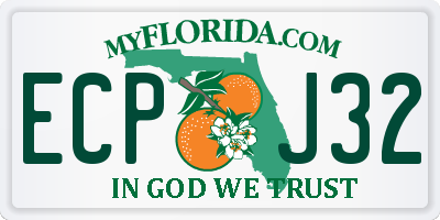 FL license plate ECPJ32
