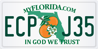 FL license plate ECPJ35