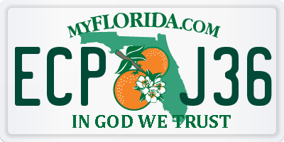 FL license plate ECPJ36