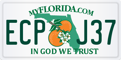 FL license plate ECPJ37