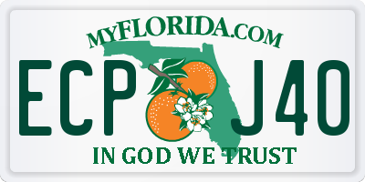 FL license plate ECPJ40