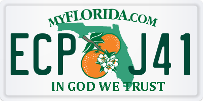 FL license plate ECPJ41