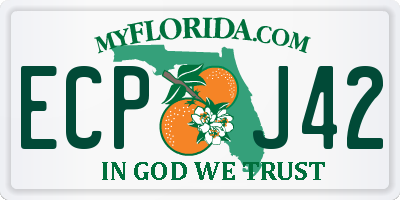 FL license plate ECPJ42