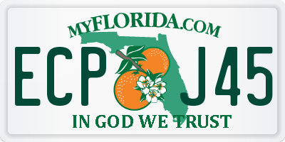FL license plate ECPJ45
