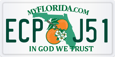 FL license plate ECPJ51