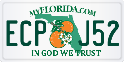 FL license plate ECPJ52