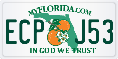 FL license plate ECPJ53
