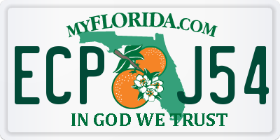 FL license plate ECPJ54