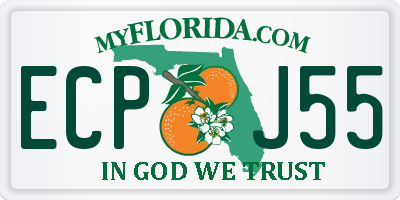 FL license plate ECPJ55