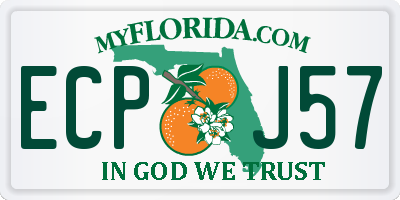 FL license plate ECPJ57