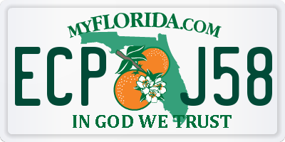 FL license plate ECPJ58